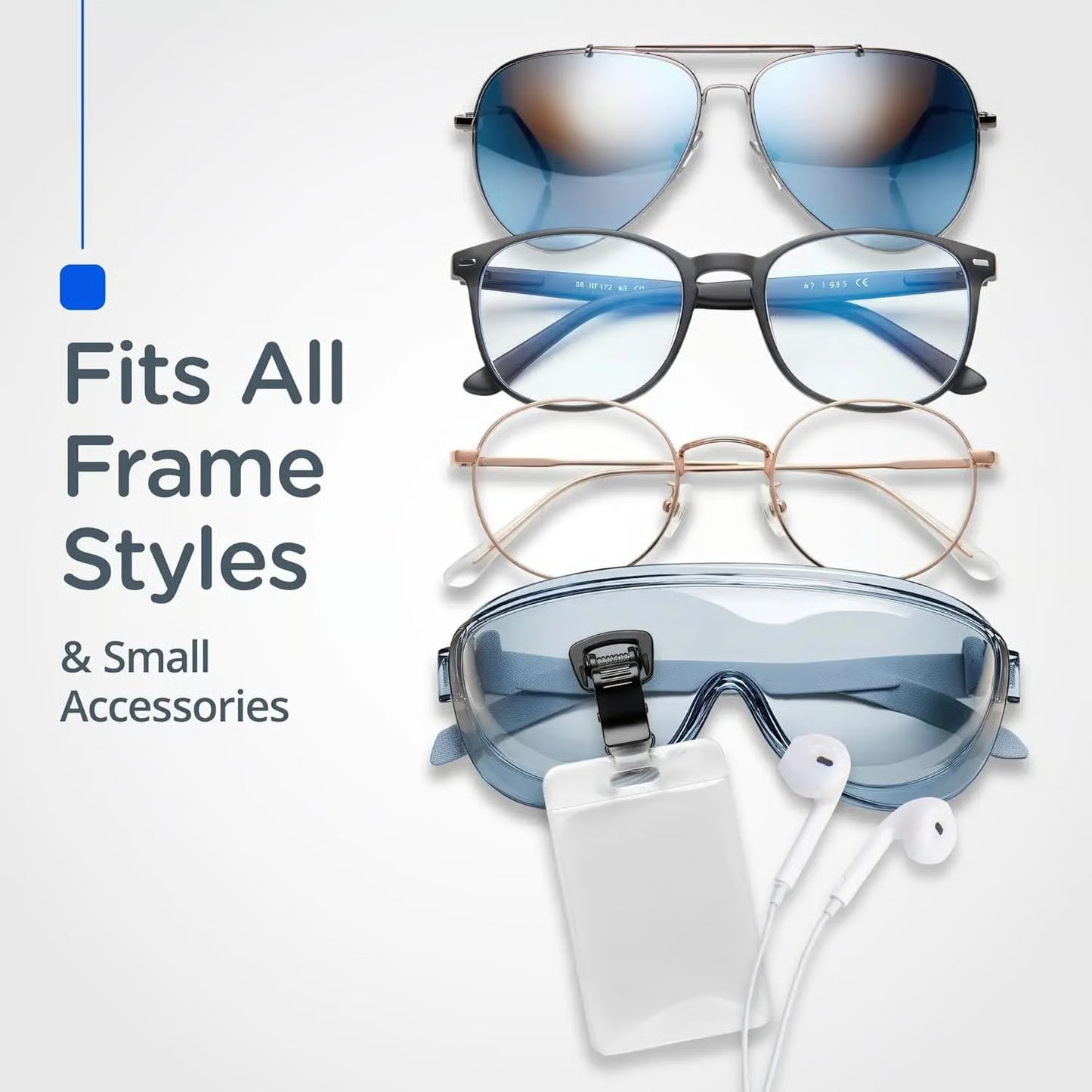 Magnetic Eyeglass Holder for Shirts - Strong Hold for Readers, Sunglasses & Safety Glasses
