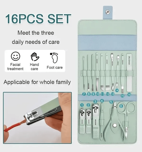 Lirien™ Good-looking Foldable Stainless Steel Nail Clipper Set